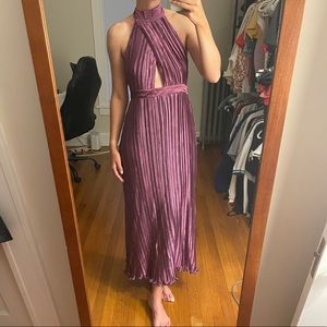 NWT Vici | Kollins Pleated Halter Midi Dress